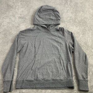 Lululemon Hoodie Women Size 6 Scuba Pullover Heathered Speckled Black Athleisure